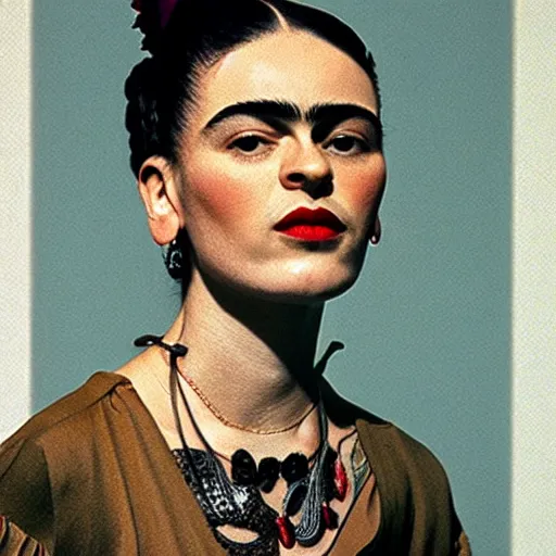 Prompt: Frida Kalho with a goatee