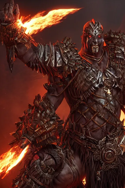 Prompt: beautiful amazonian warrior in demonic armour, diablo 4, ultra detail, upscale, ultra realistic, unreal engine 5