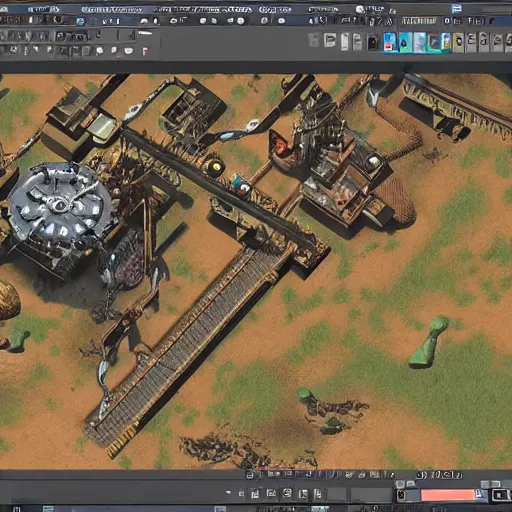 Prompt: 3d art inspired by the game factorio, trending on artstation, steampunk art