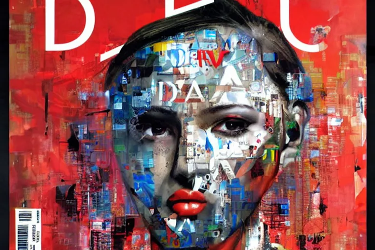 Image similar to DAVI magazine cover, the coming AI singularity, by chevrier