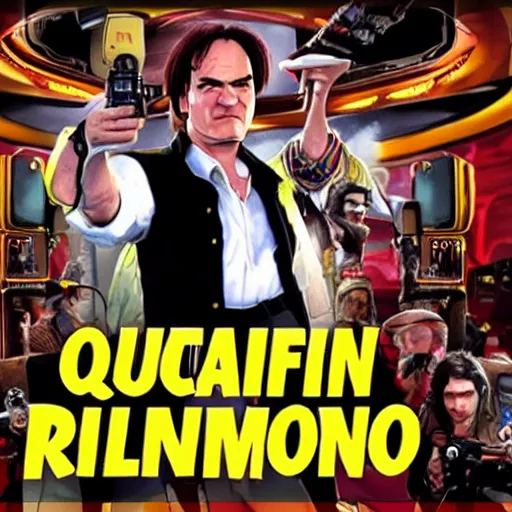 Prompt: quentin tarantino in the video game returnal