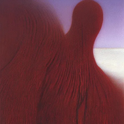 Image similar to witch by Zdzisław Beksiński, oil on canvas