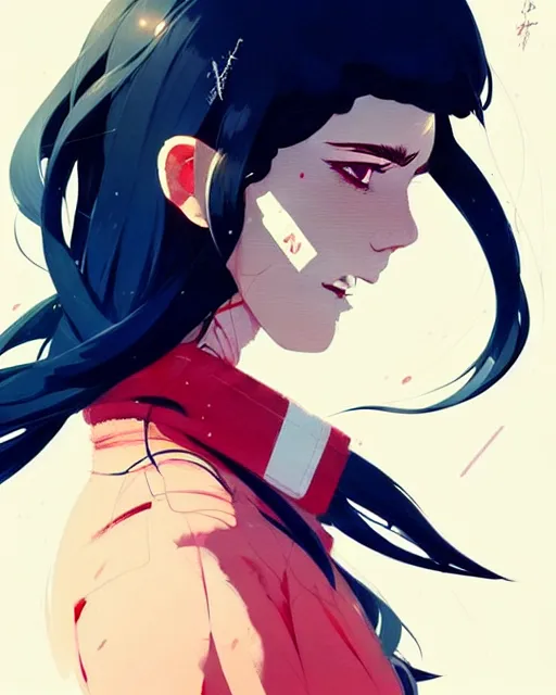 Image similar to a ultradetailed beautiful panting of a stylish woman wearing a sailor uniform, she has black hair, by conrad roset, greg rutkowski and makoto shinkai, trending on artstation