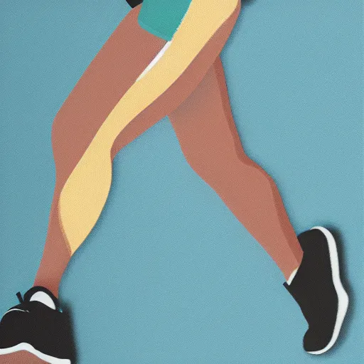 Image similar to athlete lifestyle runner in studio, commercial art, warm tones