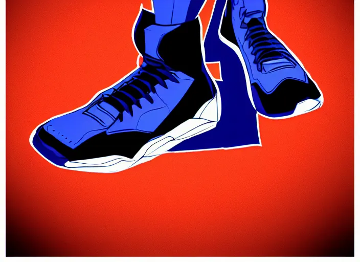 Prompt: basketball sneakers concept of nightcrawler, trending on artstation, smooth, sharp focus