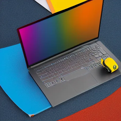 Image similar to 3 0 best back - to - school deals on laptops, headphones, and more, cover art for wired magazine, octane render, minimalist 3 d art, colorful