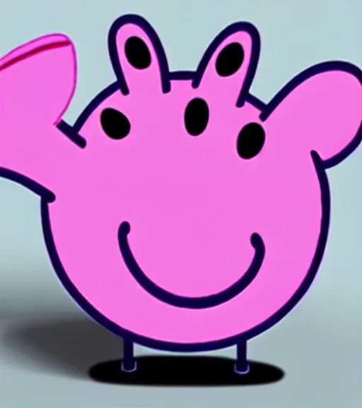 Prompt: turbocharger that look like the head of peppa pig