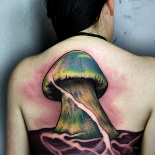 magic mushroom tattoo