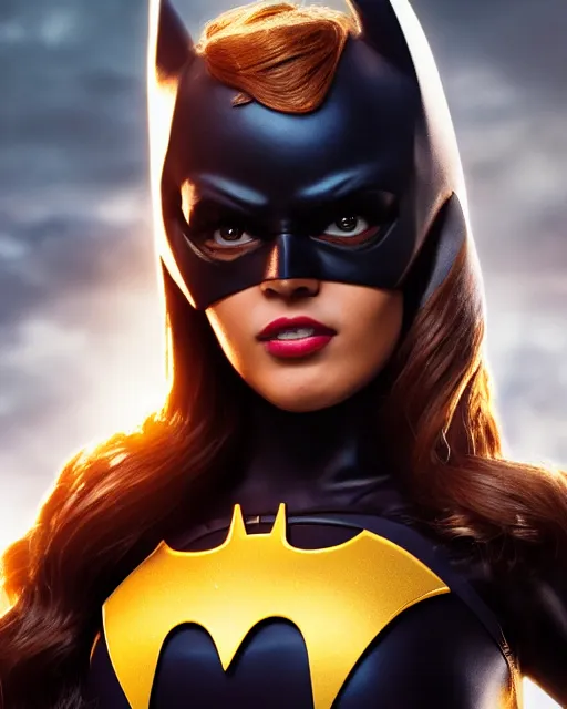 Prompt: 5 5 mm portrait photo of leslie grace as batgirl. magical atmosphere. art by artgerm and greg rutkowski. highly detailed 8 k. intricate. lifelike. soft light. nikon d 8 5 0.