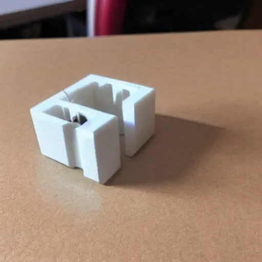 Prompt: a 3d printed adapter, fresh from the printer