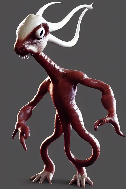 Image similar to “ earthworm jim. front on, symmetrical, character design, amazing depth, glowing, 3 d octane cycle unreal engine 5, volumetric lighting, cinematic lighting, cgstation artstation concept art ”