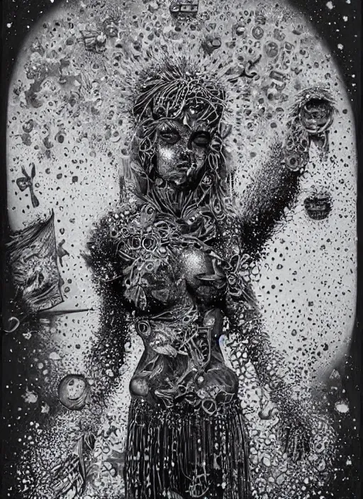 Image similar to Diselpunk goddess painting by Dan Hillier, trending on artstation, artstationHD, artstationHQ, 4k, 8k