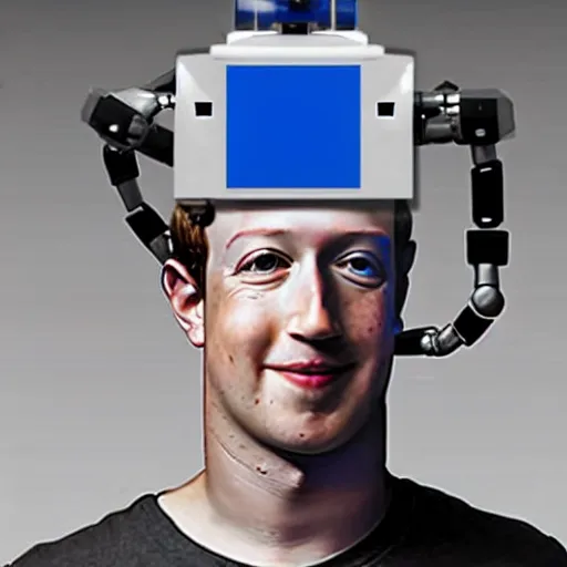Prompt: mark zuckerberg as a robot