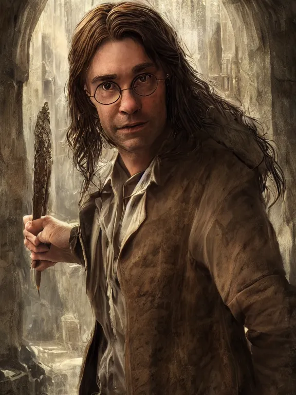 Prompt: antony starr as harry potter, au naturel, hyper detailed, digital art, trending in artstation, cinematic lighting, studio quality, smooth render, unreal engine 5 rendered, octane rendered, art style by klimt and nixeu and ian sprigger and wlop and krenz cushart