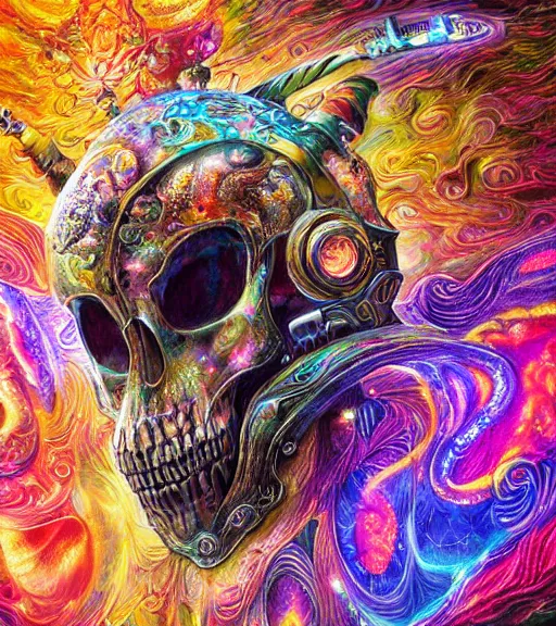 Image similar to portrait of a fantasycore glitchcore deformed animal skull in a helmet. intricate abstract. intricate artwork. celestial. prismatic, by josephine wall, pixar, ghibli. octane render, CGSociety very coherent symmetrical artwork. cinematic, hyper realism, high detail, octane render, 8k, holographic accents