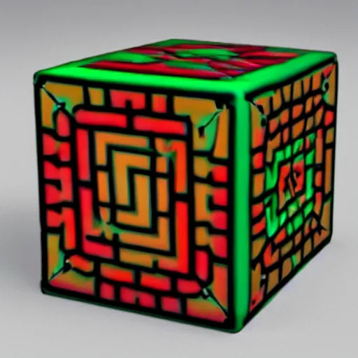 Image similar to a three dimensional representation of a four dimensional cube