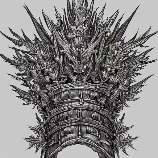 Image similar to squalid thistle putrid crown, in the style of adi granov, dramatic, tragic, intricate, detailed, beautiful, 8 k resolution