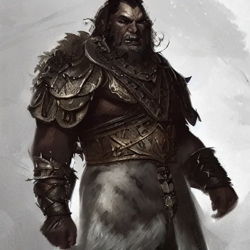 Image similar to portrait of a formal noble! barbarian orcish giant, imperial royal elegant clothing, rule of thirds, extremely detailed, striking, beautiful, artstation, concept art, matte, digital painting, sharp focus, art by greg rutkowski