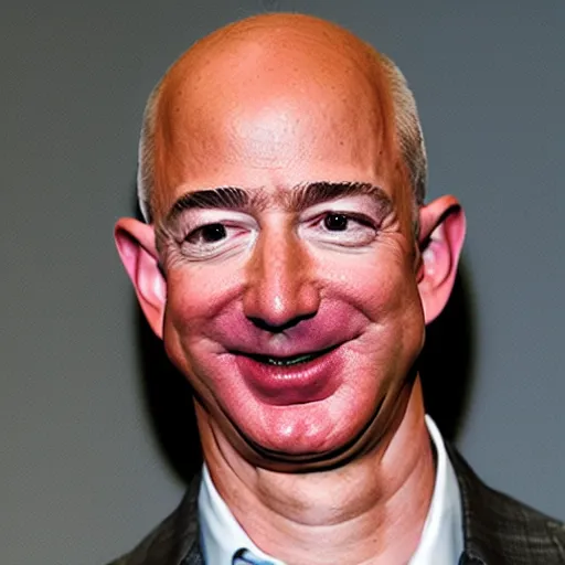 Image similar to photo of jeff bezos with very very very long hair hair