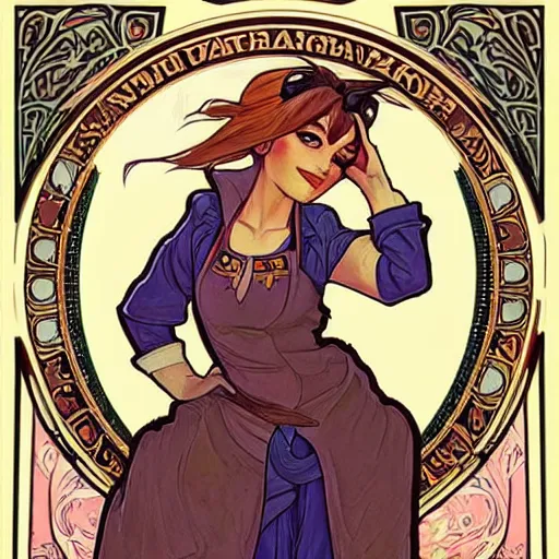 Prompt: Judy Hopps, art nouveau, Alphonse Mucha, extremely detailed, beautiful painting