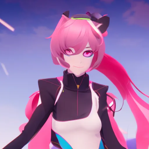 Prompt: a young girl with the appearance of pardofelis from honkai impact 3 rd, character design, 4 k