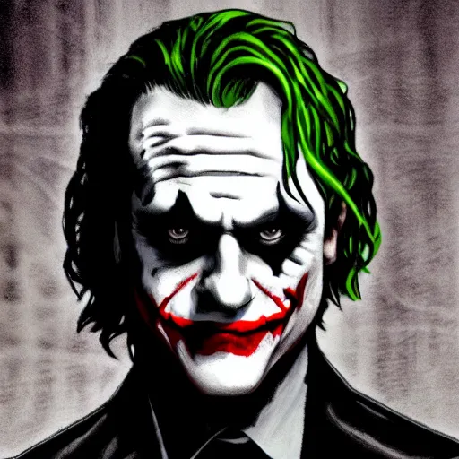 Image similar to The joker in Sons of anarchy very detail4K quality super realistic