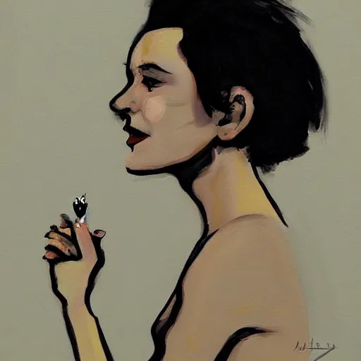 Image similar to hedgehog lady in the style of michael carson