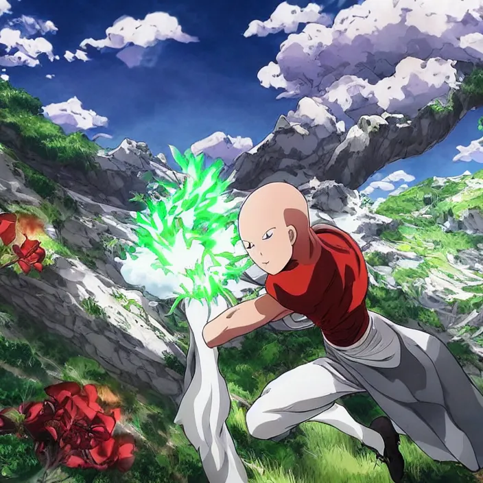 beautiful landscape photo of the one punch man world-n, Stable Diffusion