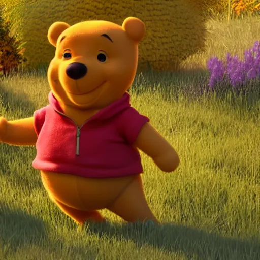 Image similar to unreal engine 5 render of winnie the pooh in voyager