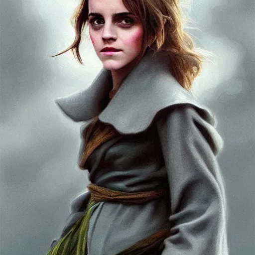 Prompt: Very funny Emma Watson looking like a monkey, colorful painting on grey scale face, powerful , magic, thunders, dramatic lighting, intricate, wild, highly detailed, digital painting, artstation, concept art, smooth, sharp focus, illustration, art by artgerm and greg rutkowski and alphonse mucha, footage