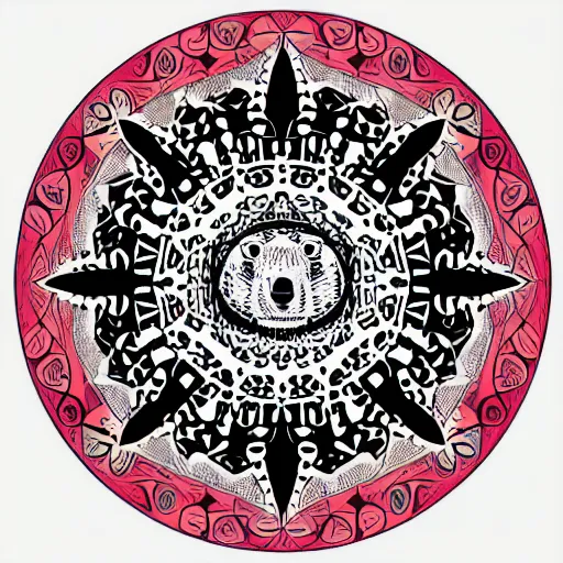 Image similar to polar bear mandala