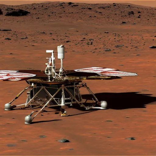 Image similar to first spacecraft landing on mars surface,