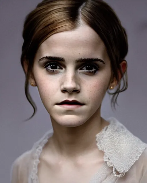 Prompt: emma watson as hermione magical portrait, soft diffused light, bjork aesthetic, translucent, by rineke dijkstra, intricate details, highly detailed, masterpiece,