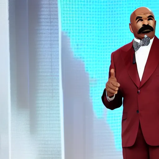 Prompt: steve harvey with a giant mustache