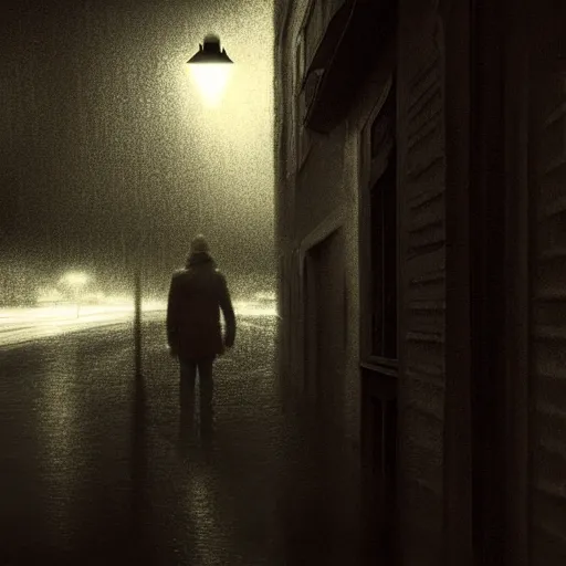 Image similar to photorealistic, hyperdetailed portrait of robert downey junior, night, city, rain, dense fog, hd, 8 k resolution