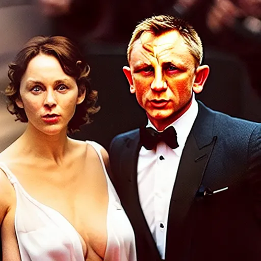 Image similar to daniel craig as an apple