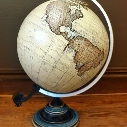 Image similar to a vintage globe of the world from 1297