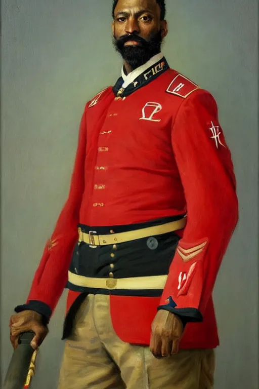 Prompt: full body portrait of the dictator of the houston rockets, 1 8 8 9, in full military garb, oil on canvas by william sidney mount, trending on artstation