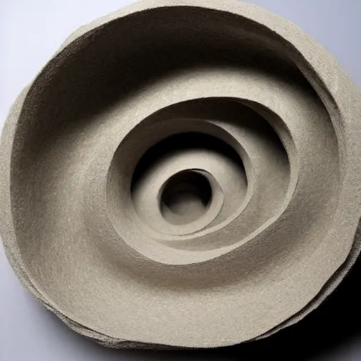 Prompt: a torus made of paper. a torus with the texture of paper. paper in the shape of a torus.