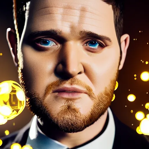 Prompt: hyperrealistic dslr film still of michael buble disguised a bubbles, stunning 8 k octane comprehensive 3 d render, inspired by istvan sandorfi & greg rutkowski & unreal engine, perfect symmetry, dim volumetric cinematic lighting, extremely hyper - detailed, incredibly real lifelike attributes & flesh texture, intricate, masterpiece, artstation, stunning