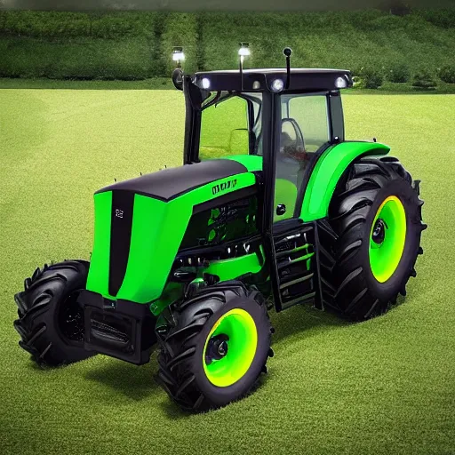 Prompt: razer RGB tractor