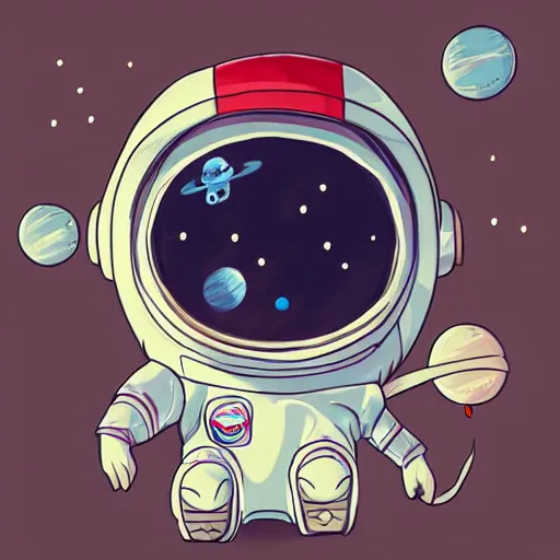 Prompt: a cute little astronaut rabbit, digital art, trending on artstation, well detailed