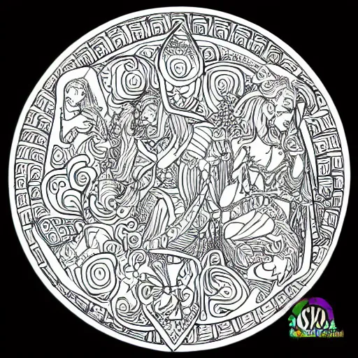 Image similar to greek mythology colouring pages