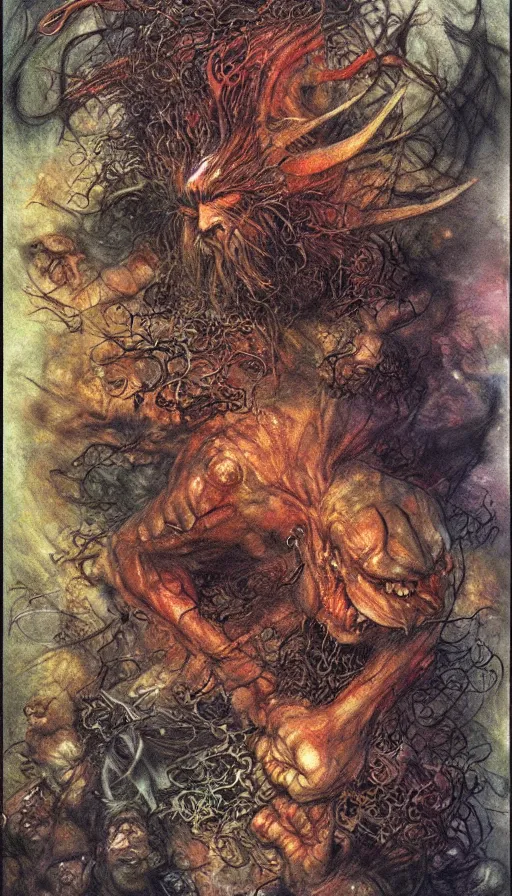 Image similar to rage, by brian froud