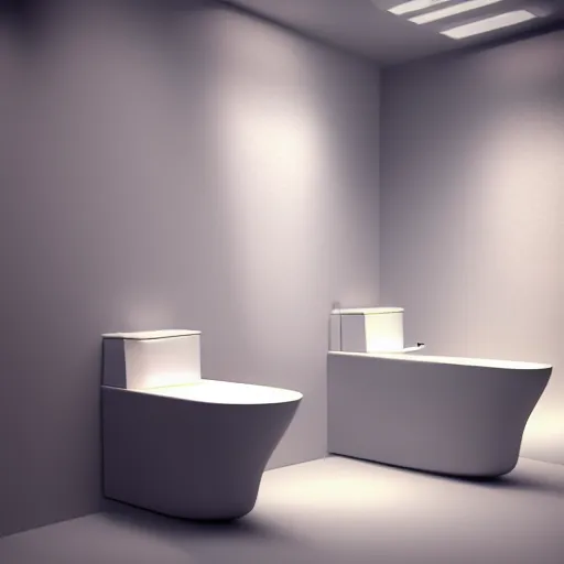 Image similar to : futuristic abstract toilet, cinematic lighting, hyper - realistic, detailed, render by c 4 d octane, unreal engine, 8 k 3 d render