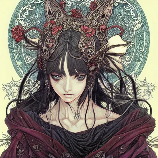 Image similar to prompt: Portrait painted in world of Warcraft style drawn by Vania Zouravliov and Takato Yamamoto, inspired by Fables, intricate acrylic gouache painting, high detail, sharp high detail, manga and anime 2000