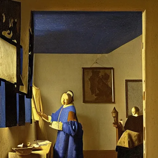 Image similar to a small town, johannes vermeer, ultra detailed, cinematic ultra details