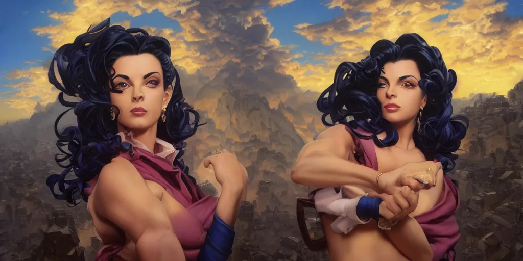 Prompt: Lisa Lisa from JoJo's Bizarre Adventure, detailed, centered, digital painting, artstation, concept art, donato giancola, Joseph Christian Leyendecker, WLOP, Boris Vallejo, Breathtaking, 8k resolution, extremely detailed, beautiful, establishing shot, artistic, hyperrealistic, beautiful face, octane render, cinematic lighting, dramatic lighting, masterpiece