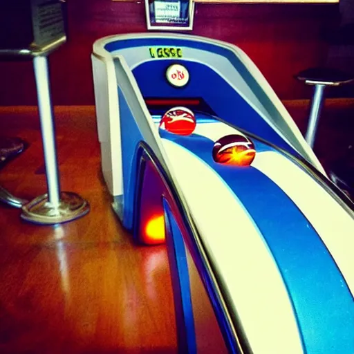 Prompt: “cyclops trying to play skeeball”