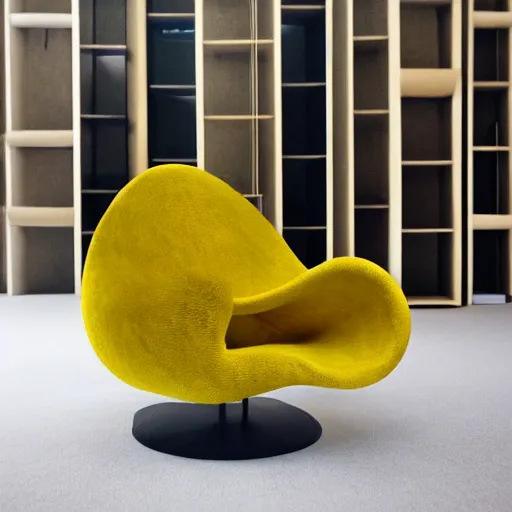 Prompt: design of a banana - shaped chair